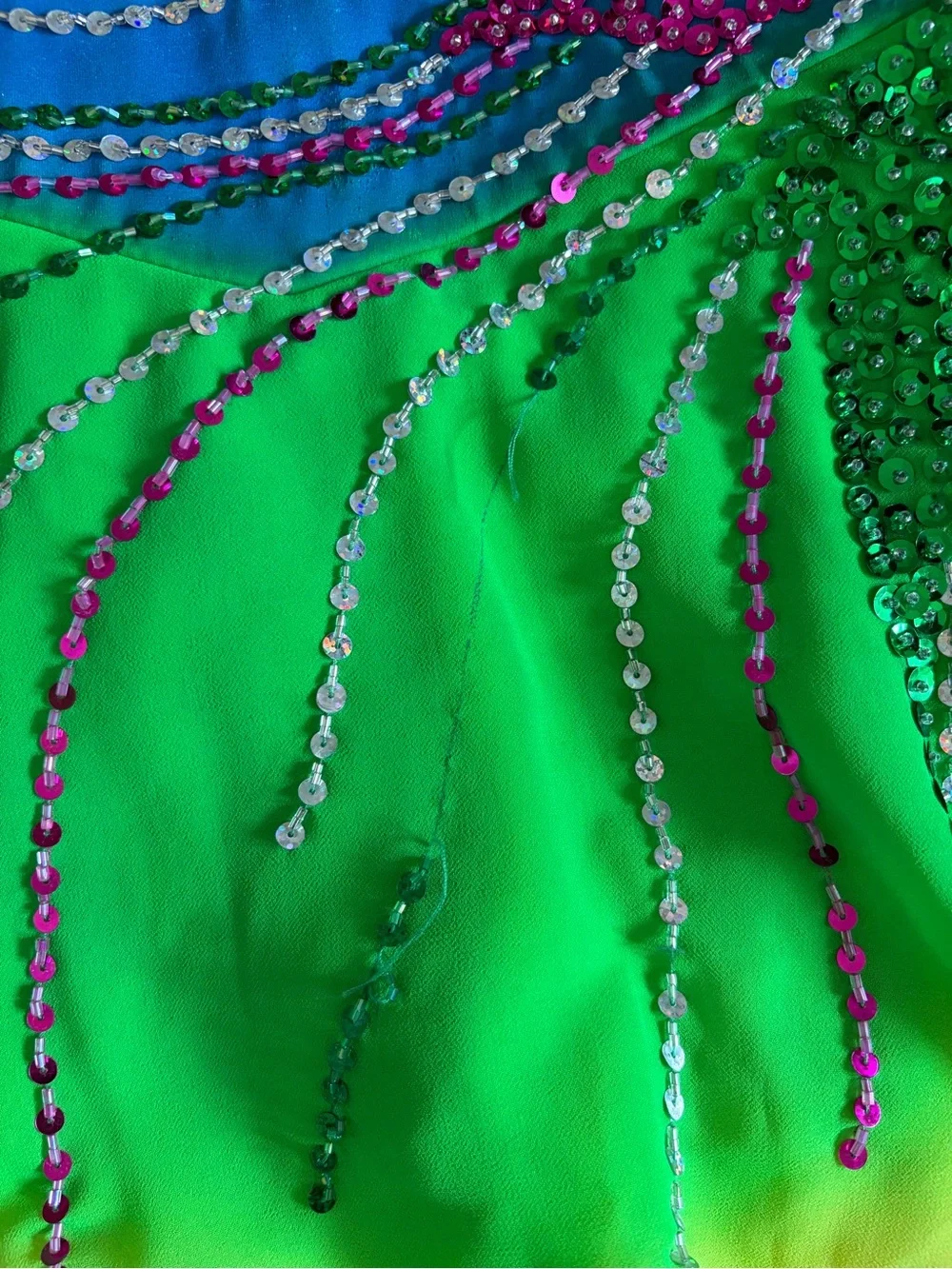 Girls' Multicolor Sequin Skating Dress